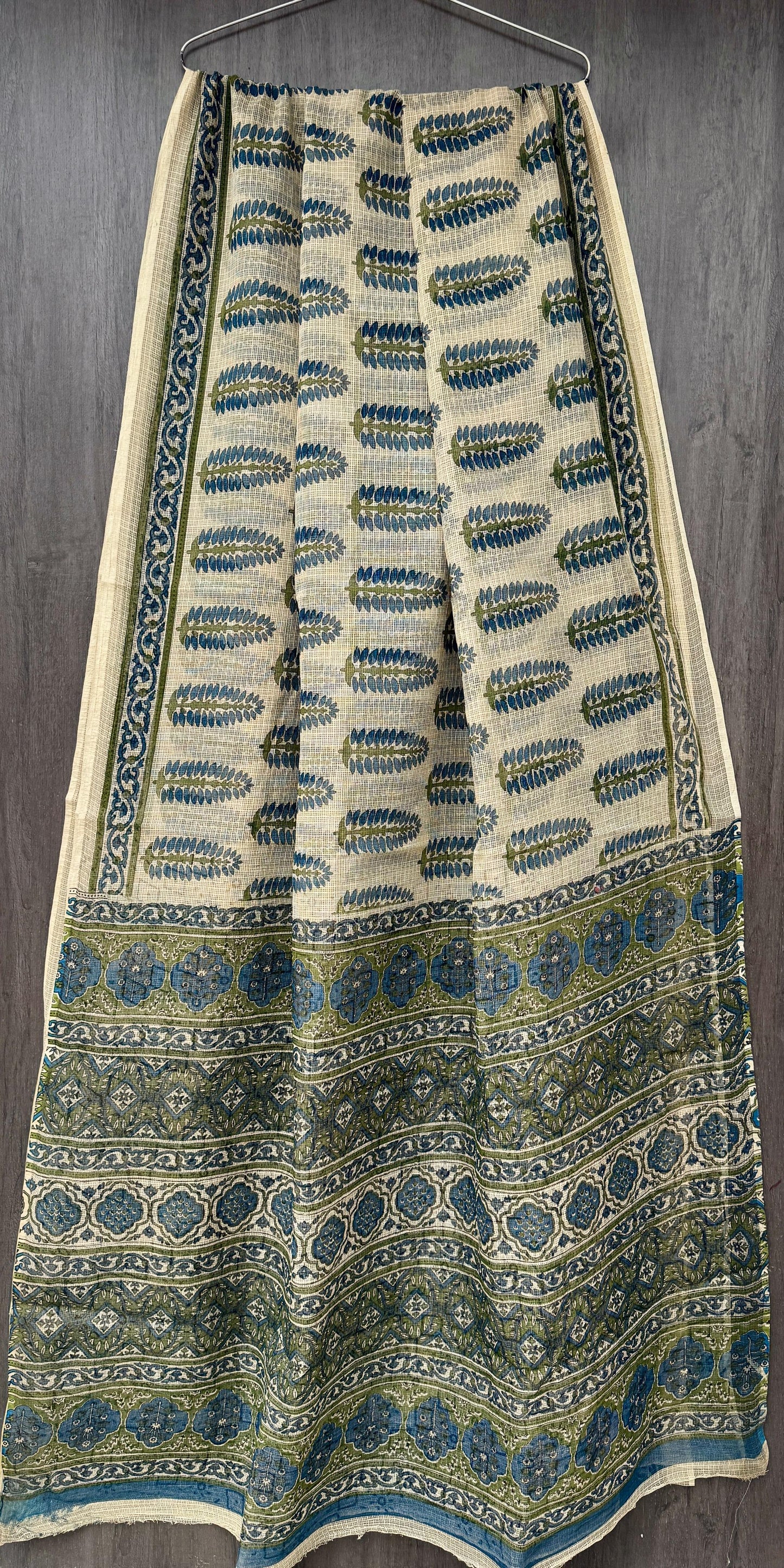 “Neel Tara - Handblock Printed Cotton Kota Saree”