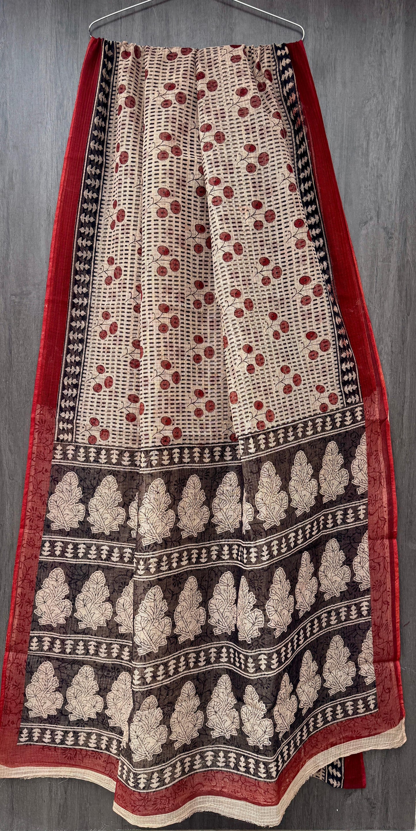 “Kritika - Handblock Cotton Kota Saree”