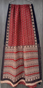 “Saanjh Dhara - Handblock Maroon Kota Cotton Saree”