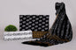 Black & White Cotton Suit Set with Mustard Border