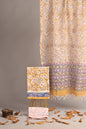 Sunehri Gul – Mustard Floral Cotton Suit with Kota Doria Dupatta