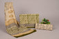 Olive Green & Beige Floral Handblock Cotton Suit Set With Chiffon Duptta