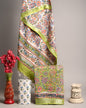 Lime Green & Floral Garden Handblock Cotton Suit Set