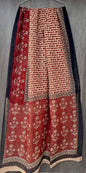 “Ruhani Rang - Handblock Red Floral Saree”