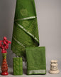 Elegant Green Handblock Printed Linen Cotton Suit Set