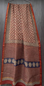 “Kesar Leher” – Handblock Printed Kota Doria Saree