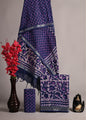 Midnight Indigo & Magenta Handblock Printed Cotton Suit Set