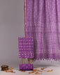 Purple Dabu Handblock Cotton Suit with Kota Doria Dupatta